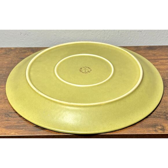 Vintage Arrow Stone Apache Green Kasuga Japan 12” Serving Platter Chop Plate 691 - Picture 5 of 6